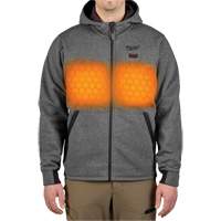 M12 Heated Hoodie (Jacket Only), Men's, Medium, Grey, Poly-Cotton Nia-Chem Ltd.