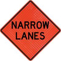 Enseigne enroulable Quadra Flex avec symbole de contr&ocirc;leur de la circulation Nia-Chem Ltd.