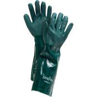 Double Dipped Green Gloves, 18" L, PVC, Cotton Jersey Inner Lining, 70-mil Nia-Chem Ltd.