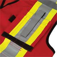 6678 High-Visibility Antimicrobial Mesh-Back Surveyor Vest, Red, Small, Polyester Nia-Chem Ltd.