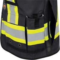 6679 High-Visibility Antimicrobial Mesh-Back Surveyor Vest, Black, Small, Polyester Nia-Chem Ltd.