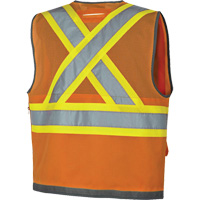 Pioneer Mesh Back Zip Front Surveyor Safety Vest, High Visibility Orange, Small, Polyester Nia-Chem Ltd.