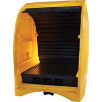 Palette contre les d&eacute;versements &agrave; couvercle dur pour 4 barils, 68,11" lo x 61,61" la x 83,07" h, Capacit&eacute; de charge 1433 lb Nia-Chem Ltd.