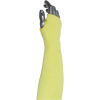 Manchette r&eacute;sistante &agrave; la coupe &agrave; 2 plis Kut Gard avec ouverture pour le pouce , Aramide/ATA, 10", ASTM ANSI niveau A6, Jaune Nia-Chem Ltd.