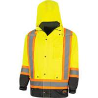 5057 Pioneer&reg; Yukon 7-in-1 Waterproof Winter Safety Parka, Polyester, Black/High Visibility Lime-Yellow, X-Small Nia-Chem Ltd.
