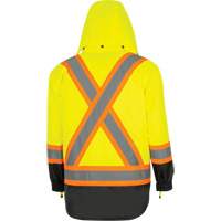 5057 Pioneer&reg; Yukon 7-in-1 Waterproof Winter Safety Parka, Polyester, Black/High Visibility Lime-Yellow, X-Small Nia-Chem Ltd.
