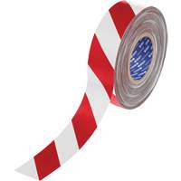 Ruban de marquage pour plancher ToughStripe Max, 2" x 100', Polyester, Rouge et blanc Nia-Chem Ltd.