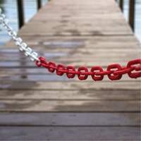 Chaîne de barri&egrave;re en plastique &agrave; deux couleurs, Vert/Blanc Nia-Chem Ltd.