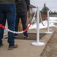 Chaîne de barri&egrave;re en plastique &agrave; deux couleurs, Vert/Blanc Nia-Chem Ltd.