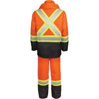 Ensemble de pluie haute visibilit&eacute; en tissu 150 deniers, Polyester, Petit, Orange haute visibilit&eacute; Nia-Chem Ltd.