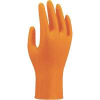 709HVO High-Visibility Disposable Gloves, 7/Small, Nitrile, 8-mil, Powder-Free, Orange Nia-Chem Ltd.