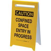Panneau de sol “Caution Confined Space Entry In Progress”, Anglais Nia-Chem Ltd.