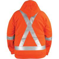 High-Visibility Wind Resistant Zip-Front Sweatshirt with DetachableHood, Men's, Small, High Visibility Orange, 27.7 cal/cm² Nia-Chem Ltd.
