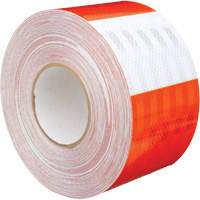High Intensity Grade Flexible Work Zone Sheeting 382VHIP, 5" W x 150' L, Orange and White Nia-Chem Ltd.