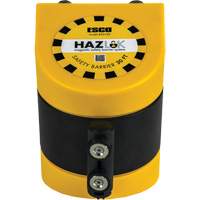 Syst&egrave;me de barri&egrave;re de s&eacute;curit&eacute; HAZLOK, Plastique, Fixation magn&eacute;tique, 30', Ruban Noir et jaune Nia-Chem Ltd.