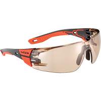 RUSH+ 2.0 M/L Safety Glasses with Black & Red Frame, Copper Lens, Anti-Fog/Anti-Scratch, ANSI Z87+ Nia-Chem Ltd.