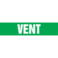 Marqueurs de tuyau "Vent", Autocollant, 4" h x 24" la, Blanc/vert Nia-Chem Ltd.