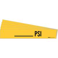 "PSI" Pipe Marker, Self-Adhesive, 2-1/4" H x 14" W, Black on Yellow Nia-Chem Ltd.