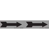 Arrow Pipe Markers, Self-Adhesive, 2-1/4" H x 7" W, Black on Grey SI725 | Nia-Chem Ltd.