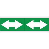 Dual Direction Arrow Pipe Markers, Self-Adhesive, 2-1/4" H x 7" W, White on Green SI729 | Nia-Chem Ltd.