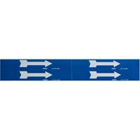 Arrow Pipe Markers, Self-Adhesive, 1-1/8" H x 7" W, White on Blue SI731 | Nia-Chem Ltd.