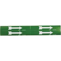 Arrow Pipe Markers, Self-Adhesive, 1-1/8" H x 7" W, White on Green SI733 | Nia-Chem Ltd.