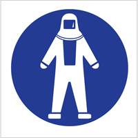Right to Know Pictogram Labels - Full Protection Suit, Vinyl, Sheet, 1-1/4" L x 1-1/2" W Nia-Chem Ltd.