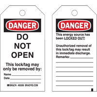 Lockout Tags, Plastic, 3" W x 5-1/2" H, English Nia-Chem Ltd.