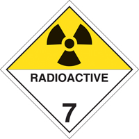 Radioactive Materials TDG Placard, Adhesive Vinyl Nia-Chem Ltd.