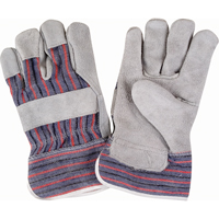 Gants d'ajusteur rugueux, Grand, Paume en Cuir de vache refendu, Doublure en Coton Nia-Chem Ltd.