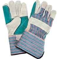 Gants d'ajusteur de qualit&eacute; standard &agrave; paume double, Grand, Paume en Cuir de vache refendu, Doublure en Coton Nia-Chem Ltd.
