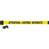 Wall Mount Barrier, Plastic, Magnetic Mount, 7', Black and Yellow Tape SPG528 | Nia-Chem Ltd.