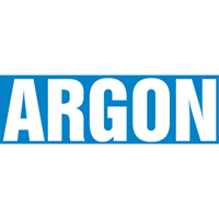 "Argon" Pipe Markers, Self-Adhesive, 2-1/2" H x 12" W, White on Blue SQ430 | Nia-Chem Ltd.
