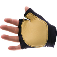 Anti-Impact Tool Grip Fingerless Left-Hand Glove, Size X-Small, Grain Leather Palm Nia-Chem Ltd.