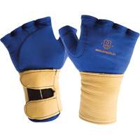 Fingerless Glove Liner with Wrist Restrainer, Size X-Small, Poly-Cotton Palm Nia-Chem Ltd.