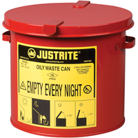 Oily Waste Cans, FM Approved/UL Listed, 2 US gal., Red SR356 | Nia-Chem Ltd.