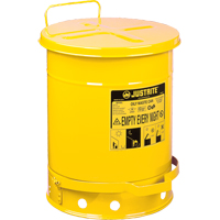 Oily Waste Cans, FM Approved/UL Listed, 10 US gal., Yellow SR363 | Nia-Chem Ltd.