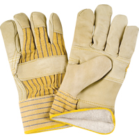 Winter-Lined Patch-Palm Fitters Gloves, Large, Grain Cowhide Palm, Cotton Fleece Inner Lining SR521R | Nia-Chem Ltd.