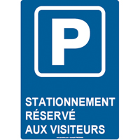 Reserved Parking Sign, 14" x 10", Aluminum, French with Pictogram Nia-Chem Ltd.