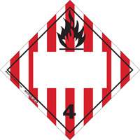 Plaque-&eacute;tiquette TMD pour solides inflammables, Vinyle adh&eacute;sif Nia-Chem Ltd.