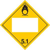 Plaque-&eacute;tiquette TMD oxidant, Vinyle adh&eacute;sif Nia-Chem Ltd.