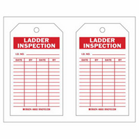 Inspection Record Tags, Polyester, 4" W x 7" H, English Nia-Chem Ltd.