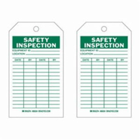 Safety Inspection Tags, Polyester, 4" W x 7" H, English Nia-Chem Ltd.