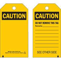 Self-Laminating Safety Tags, Polyester, 4" W x 7" H, English Nia-Chem Ltd.