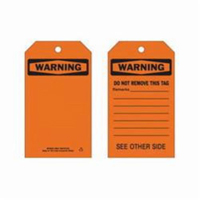 Self-Laminating Safety Tags, Polyester, 4" W x 7" H, English Nia-Chem Ltd.