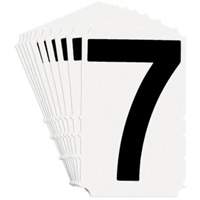 Quick-Align<sup>®</sup> Individual Gothic Number and Letter Labels, 7, 4" H, Black on Yellow SZ985 | Nia-Chem Ltd.
