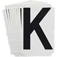 Quick-Align<sup>®</sup>Individual Gothic Number and Letter Labels, K, 4" H, Black SZ999 | Nia-Chem Ltd.