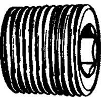 Bouchon de tuyau (t&ecirc;te hexagonale frais&eacute;e), 1/8" dia., Laiton Nia-Chem Ltd.