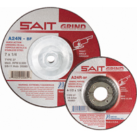 A24N Fast Grinding Wheel, 7" x 1/4", 7/8" Arbor, Aluminum Oxide, Type 27 Nia-Chem Ltd.