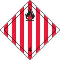 Flammable Solids TDG Shipping Labels, Paper SAX139 | Nia-Chem Ltd.